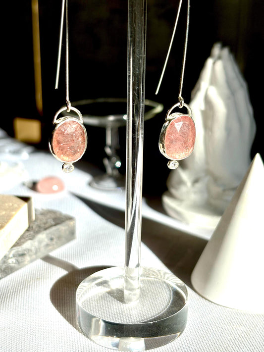 Strawberry garden dream sweet 925 sterling silver earrings