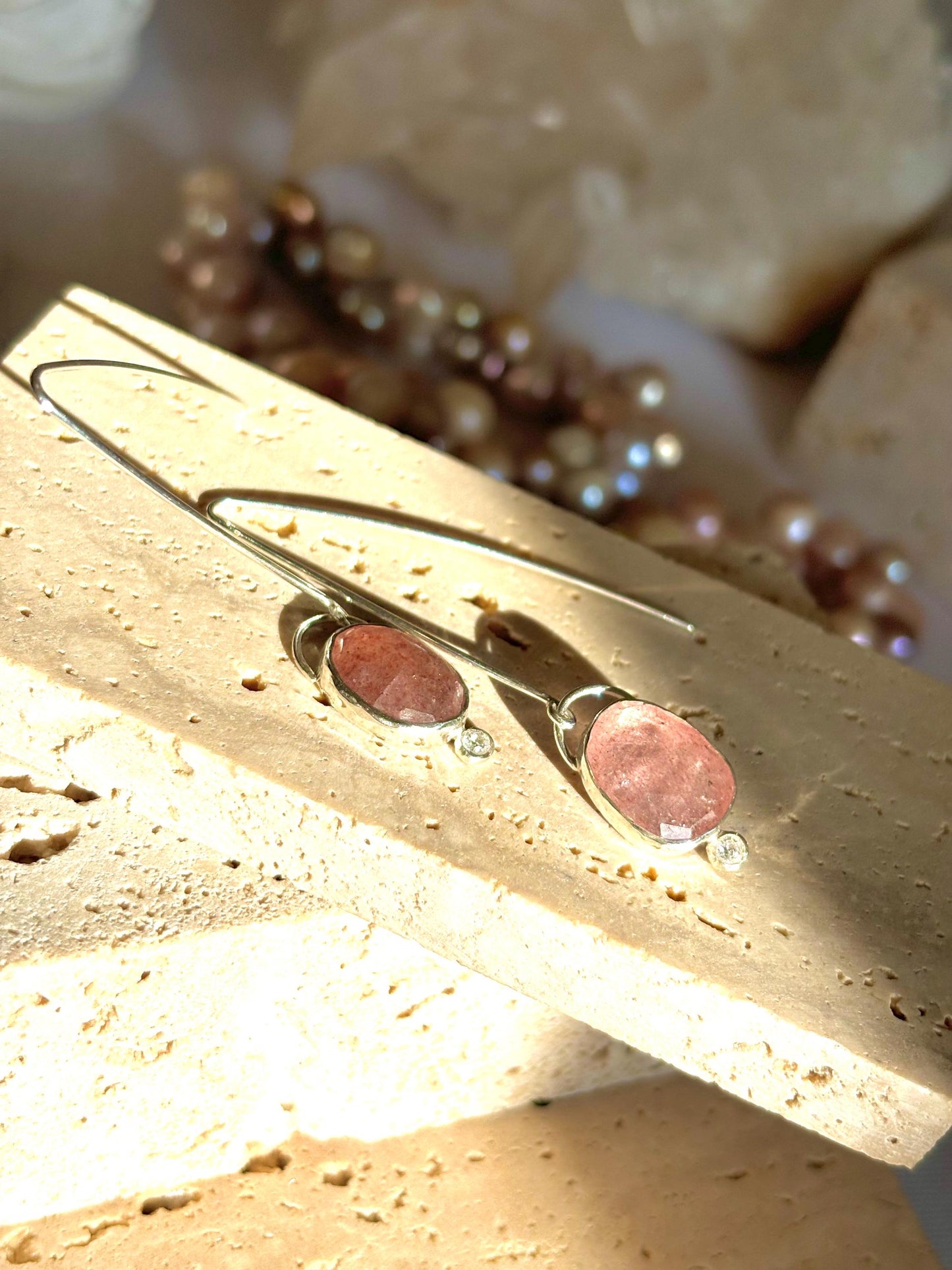 Strawberry garden dream sweet 925 sterling silver earrings