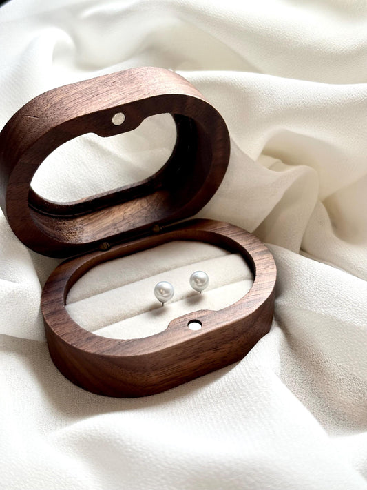 Silken White Grace Pearl 925 Sterling Silver Studs (AA+ Luster)