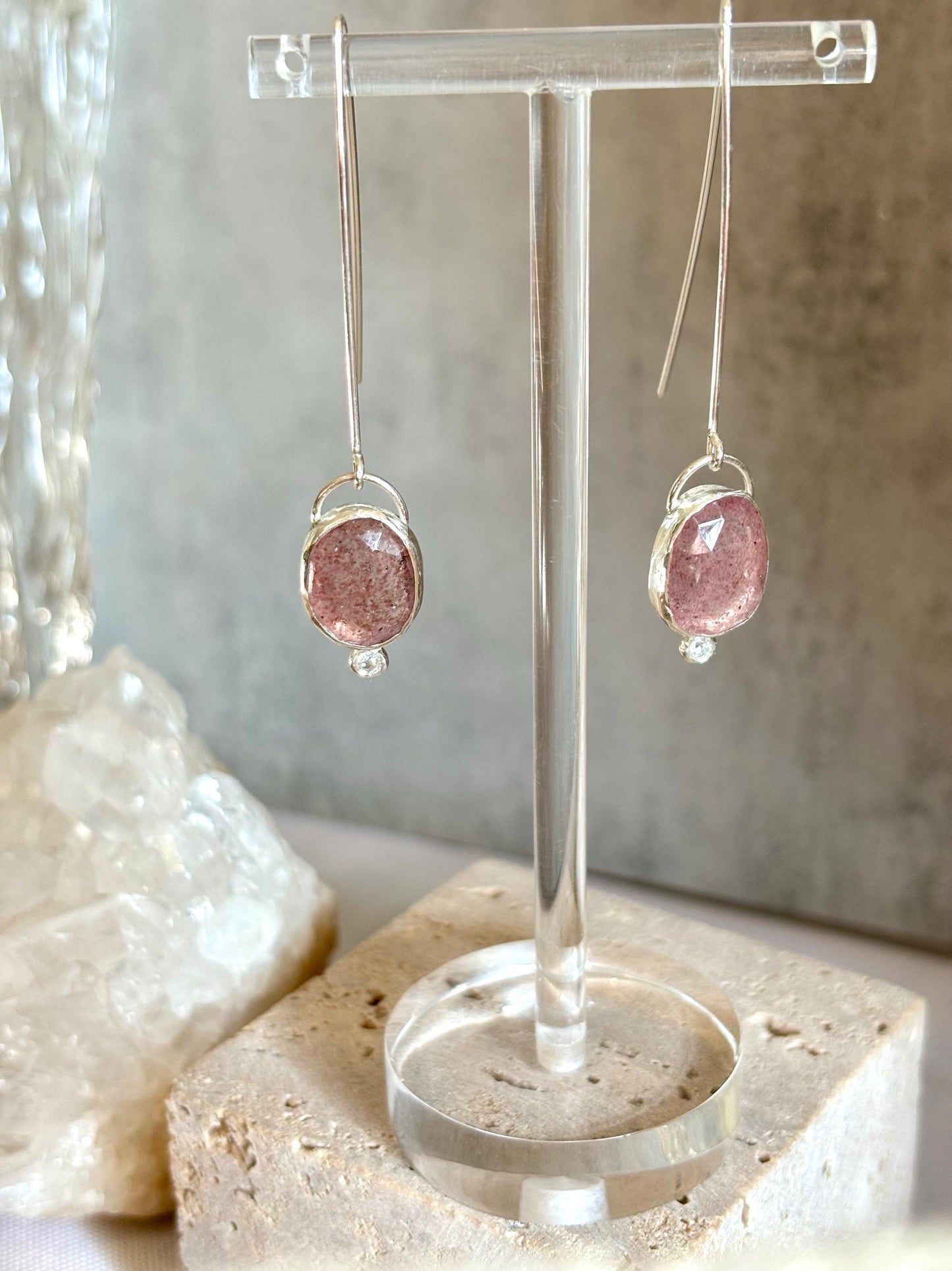 Strawberry garden dream sweet 925 sterling silver earrings