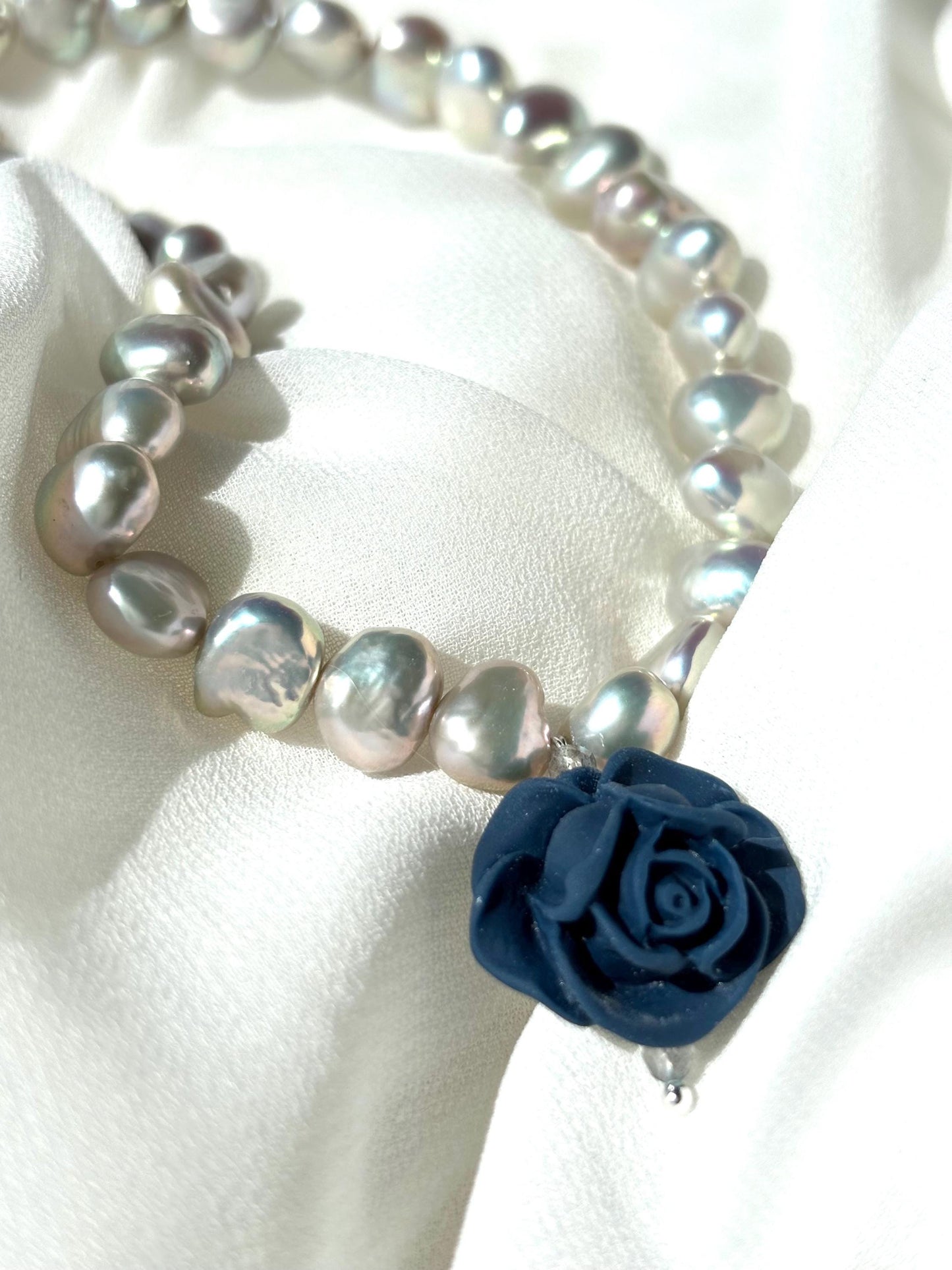 Midnight Serenade: The Sacred Aegean Necklace (AA+ Luster) 925 Sterling Silver