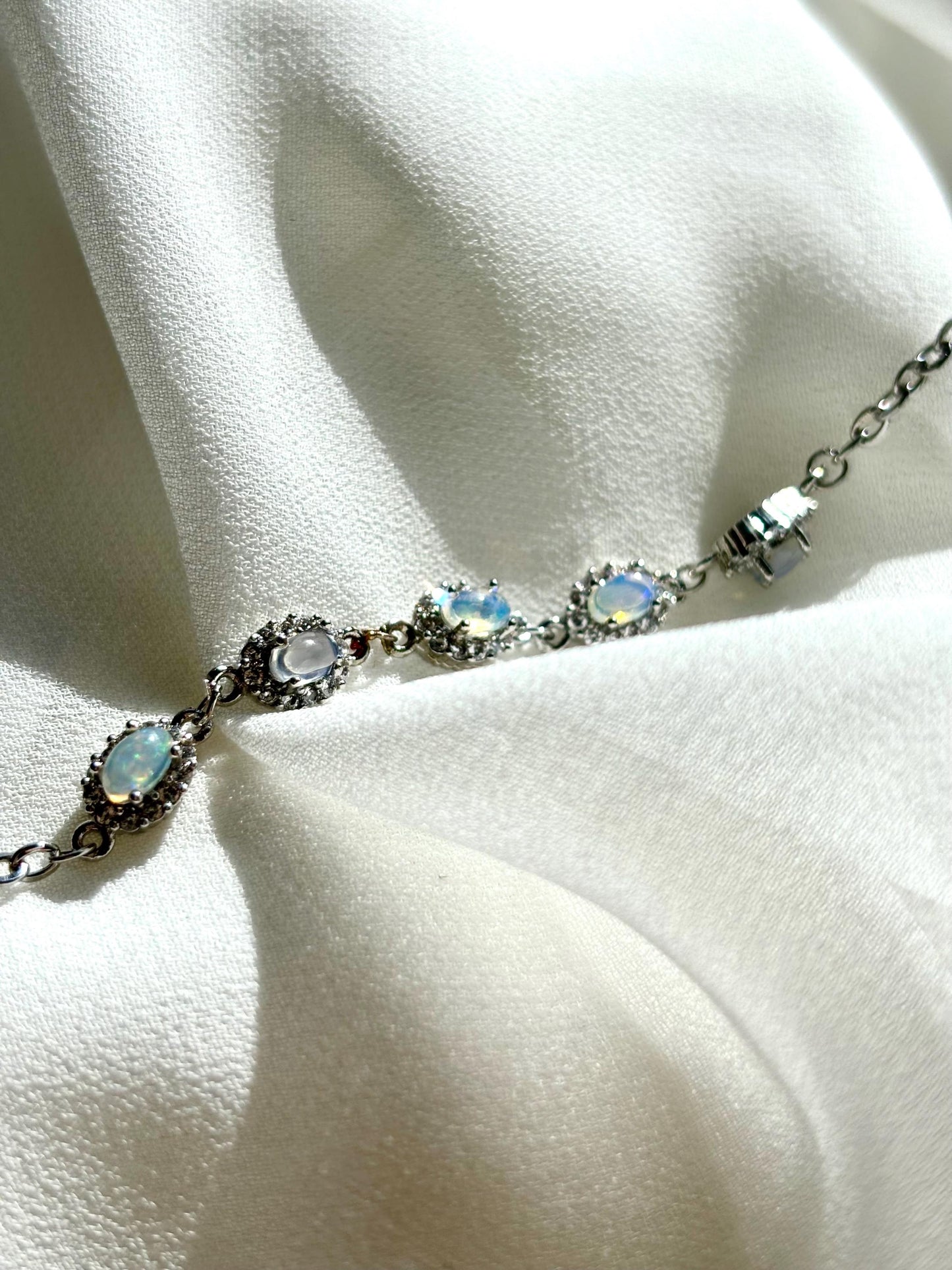 Sunlit Summer Pond Splash Opal Bracelet