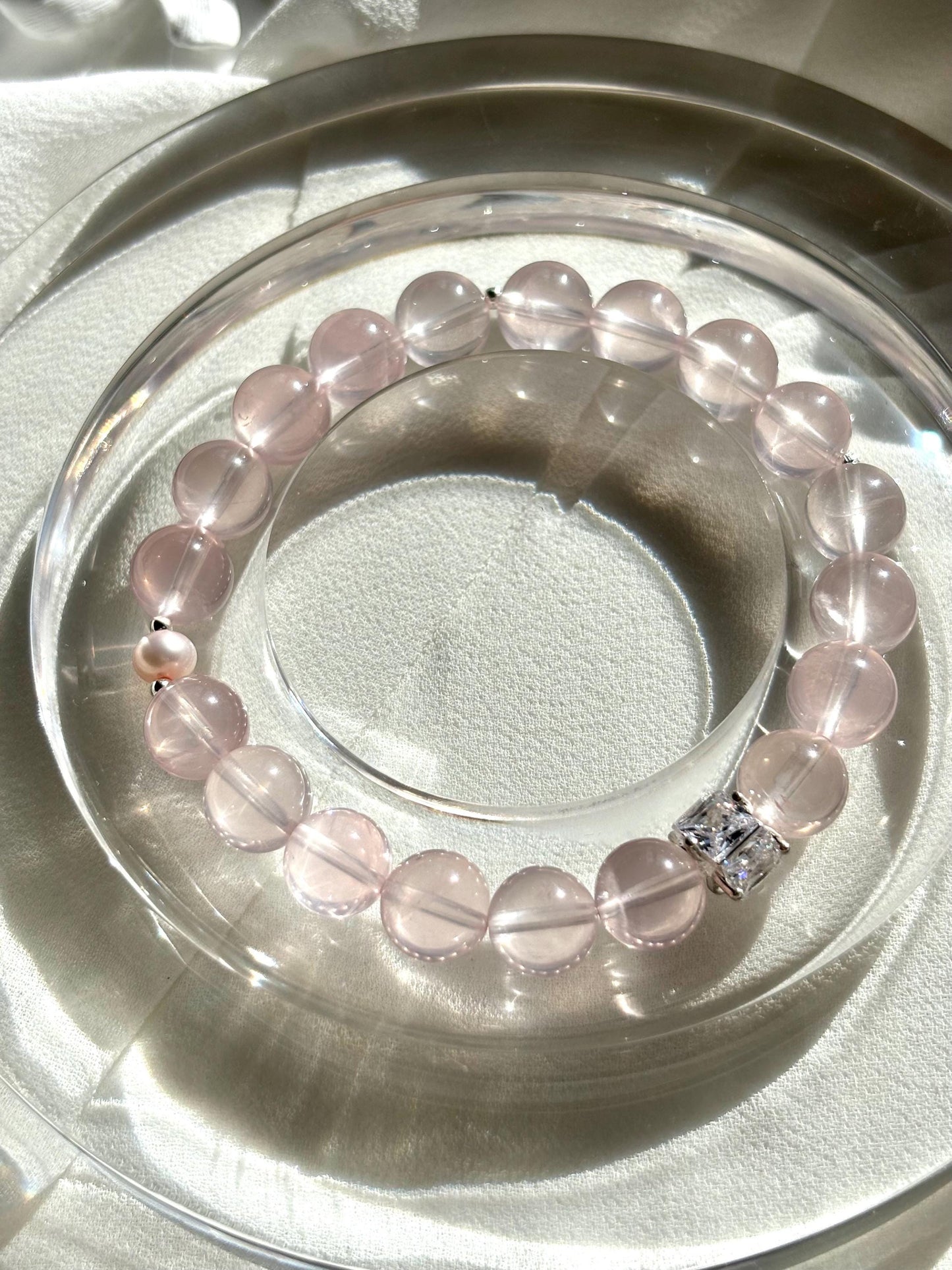 Blush Radiance Rose Quartz Bracelet