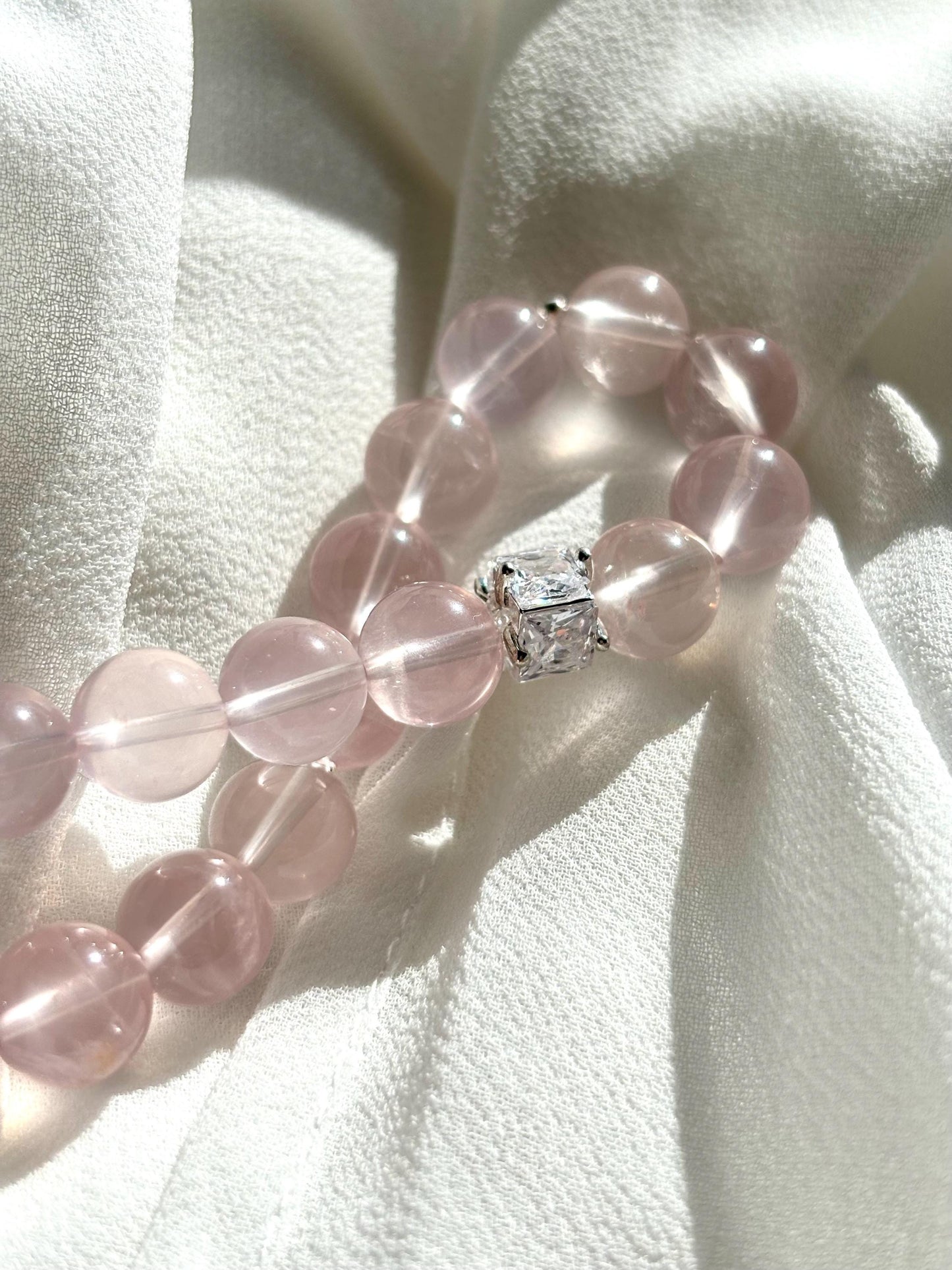 Blush Radiance Rose Quartz Bracelet