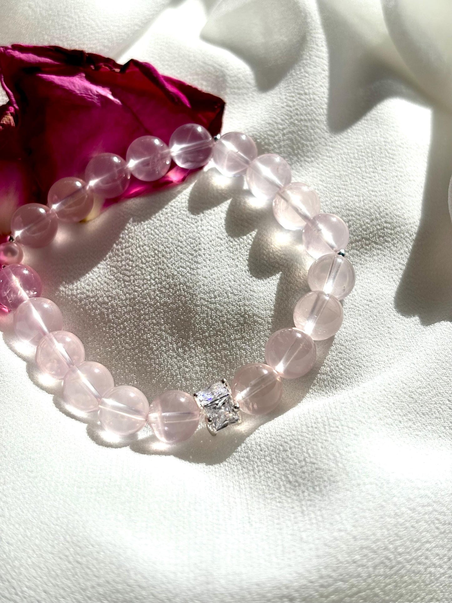 Blush Radiance Rose Quartz Bracelet