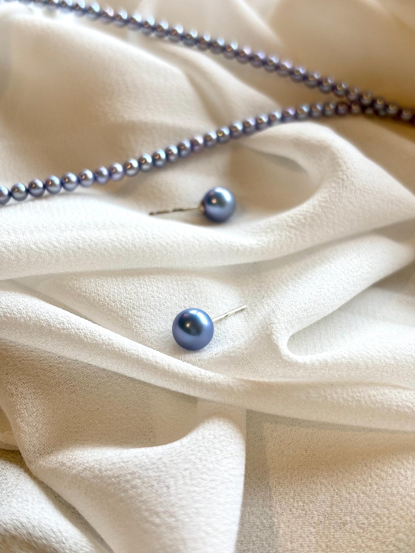 Violet is Blue Mediterranean Pearl Necklace (AAA Luster)