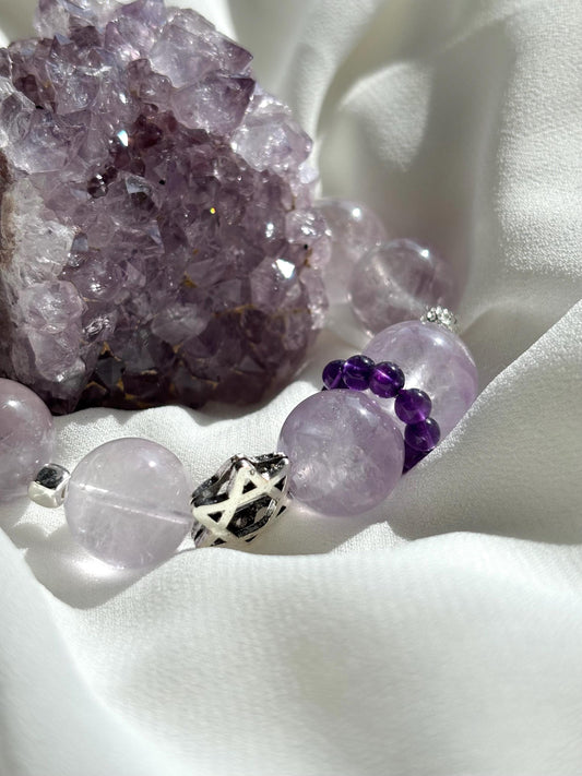 Amethyst Twilight Bracelet – Lavender Amethyst and Silver Accents
