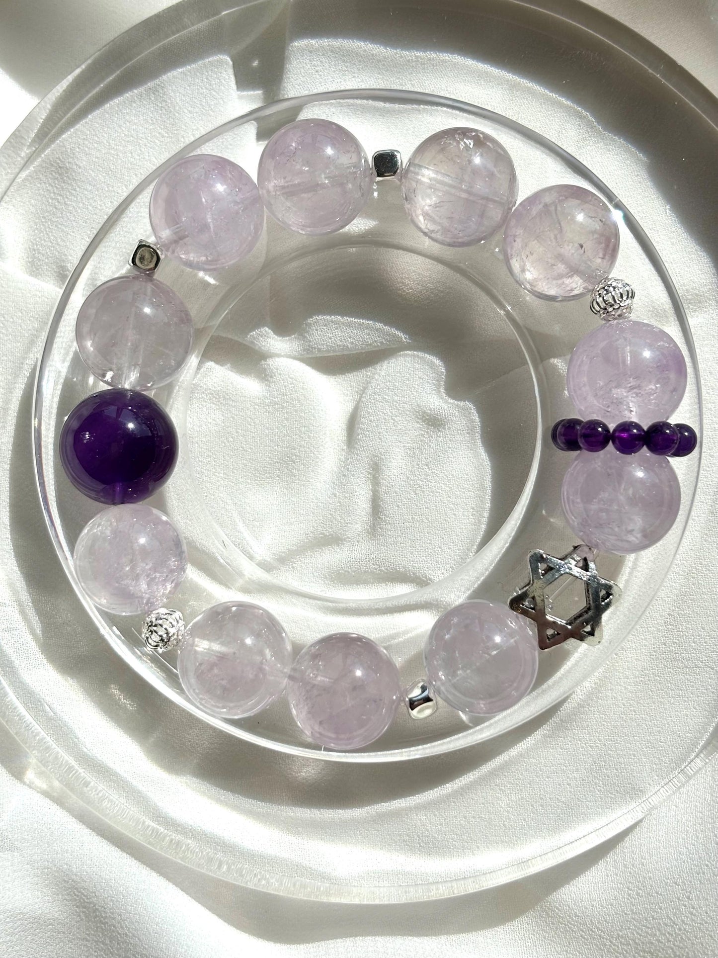 Amethyst Twilight Bracelet – Lavender Amethyst and Silver Accents