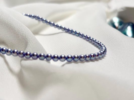 Violet is Blue Mediterranean Pearl Necklace (AAA Luster)