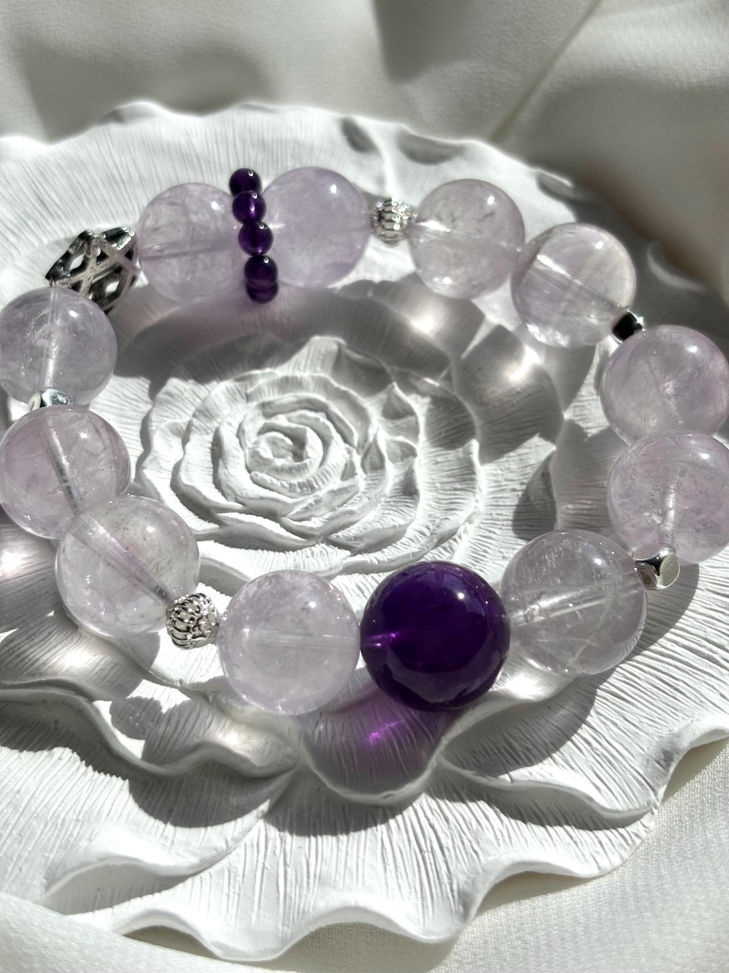 Amethyst Twilight Bracelet – Lavender Amethyst and Silver Accents