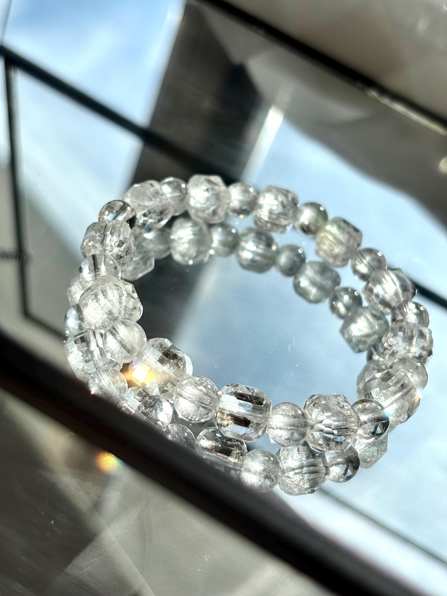 Arctic Radiance Clear Quartz Bracelet.