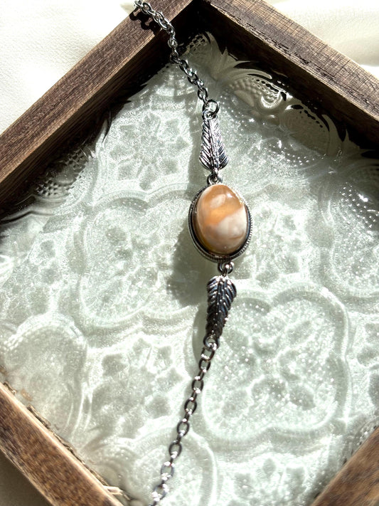 Peach Blossom Agate Bracelet – Nature-Inspired Elegance