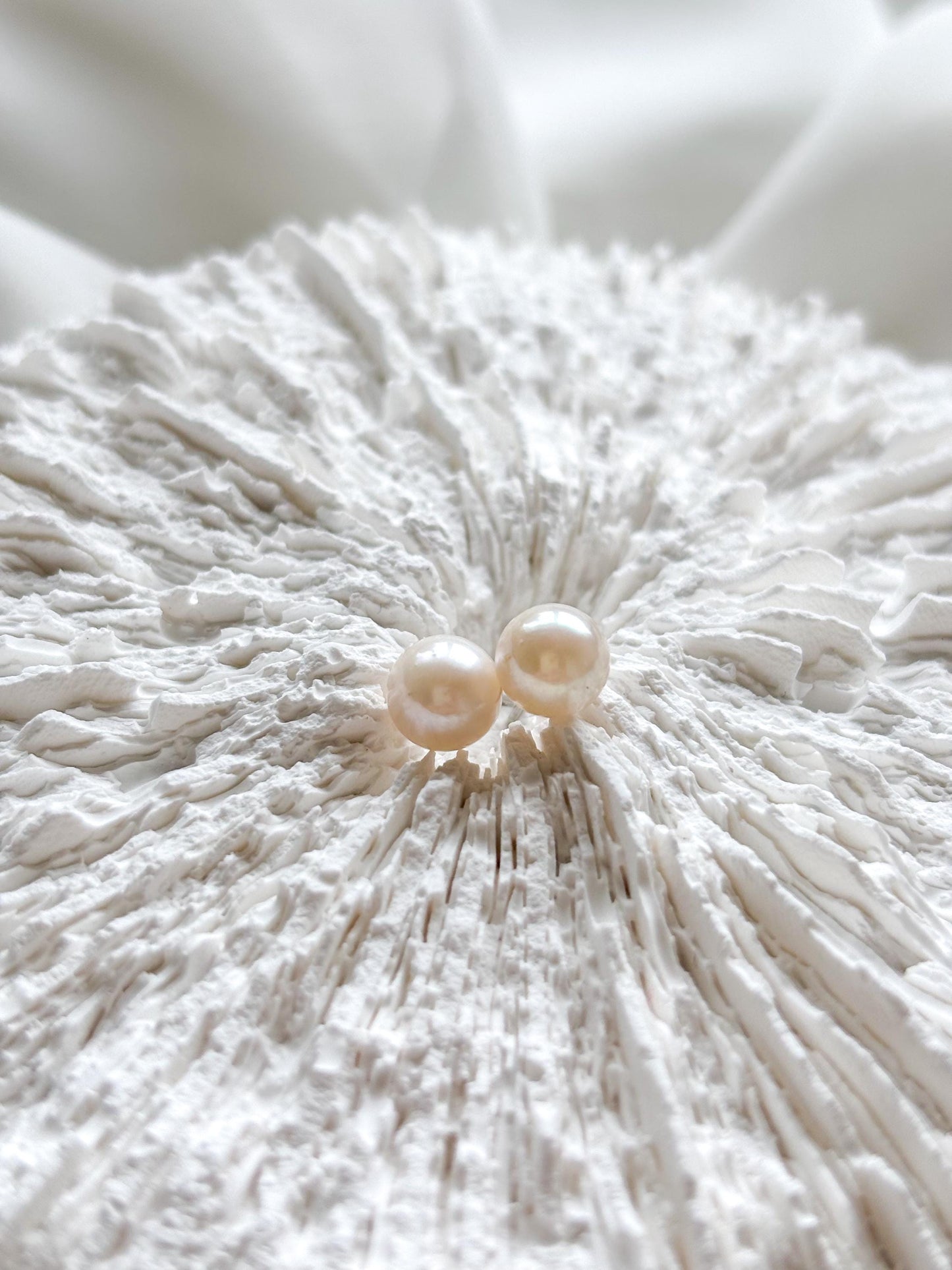 White Grace Pearl 925 Sterling Silver Studs (AA Luster)