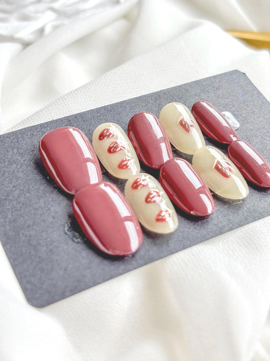 Sweet Strawberry Bliss Press-On Nails