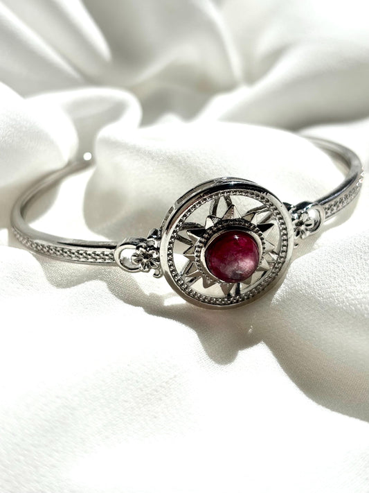 Celestial Harmony: Spinning Lepidolite Bracelet