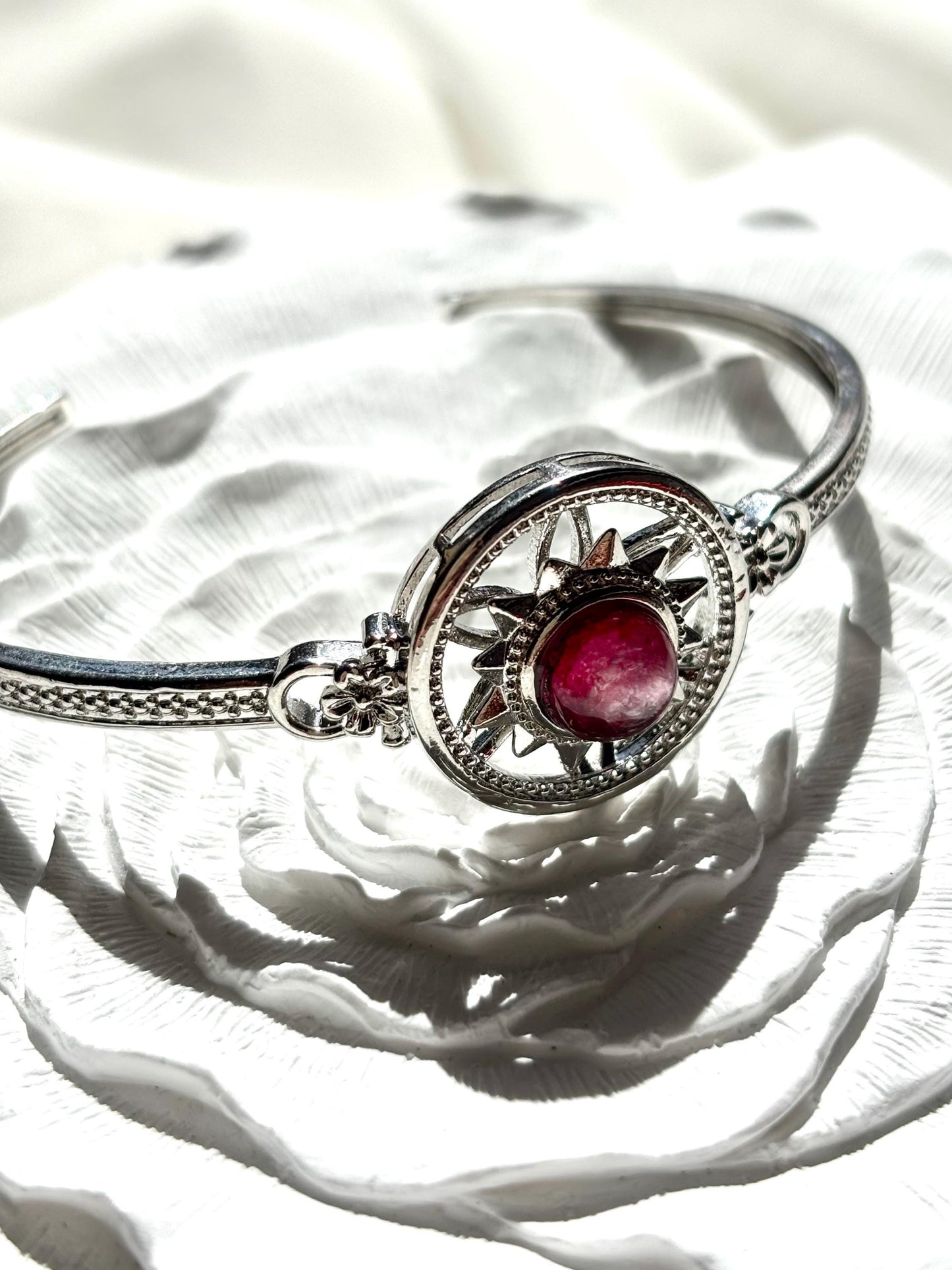 Celestial Harmony: Spinning Lepidolite Bracelet