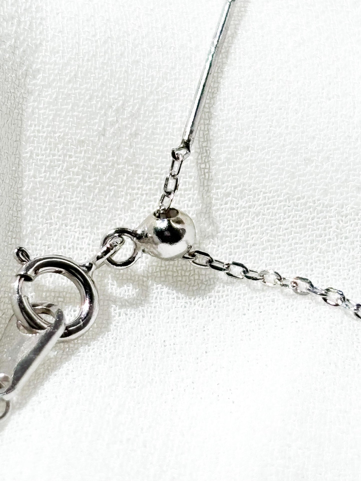 Twilight Bloom – Dark Orchid Floating Pearl Necklace (AA+Luster ) 925 Silver