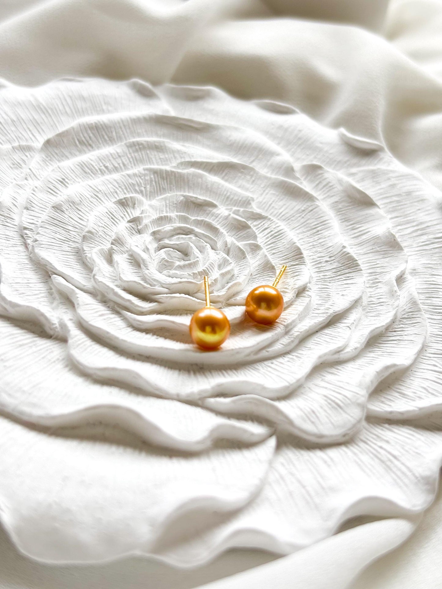 Golden Honey Milk: Gold Plated Sterling Silver Pair to Complement Nature’s Elegance