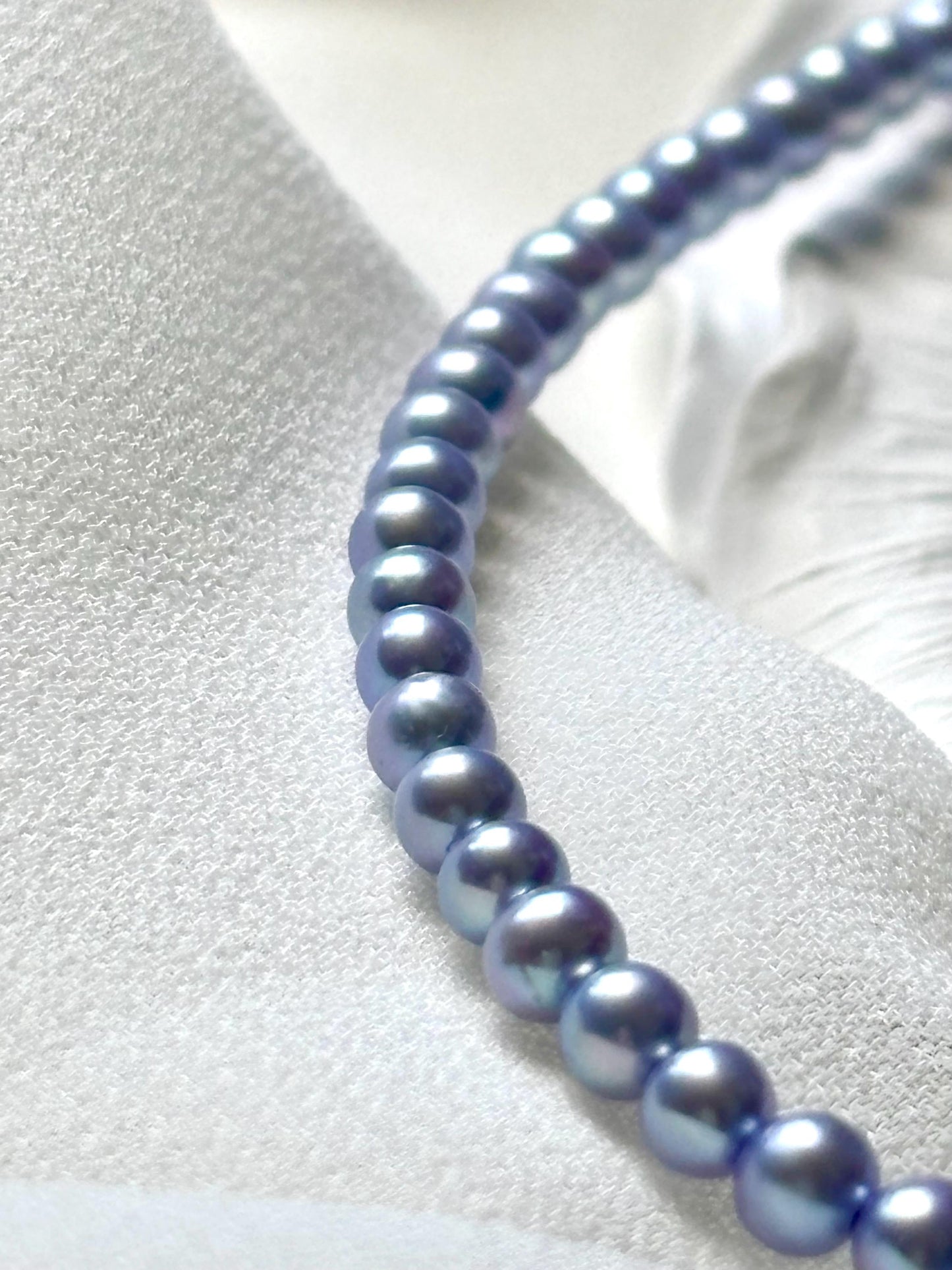Violet is Blue Mediterranean Pearl Necklace (AAA Luster)
