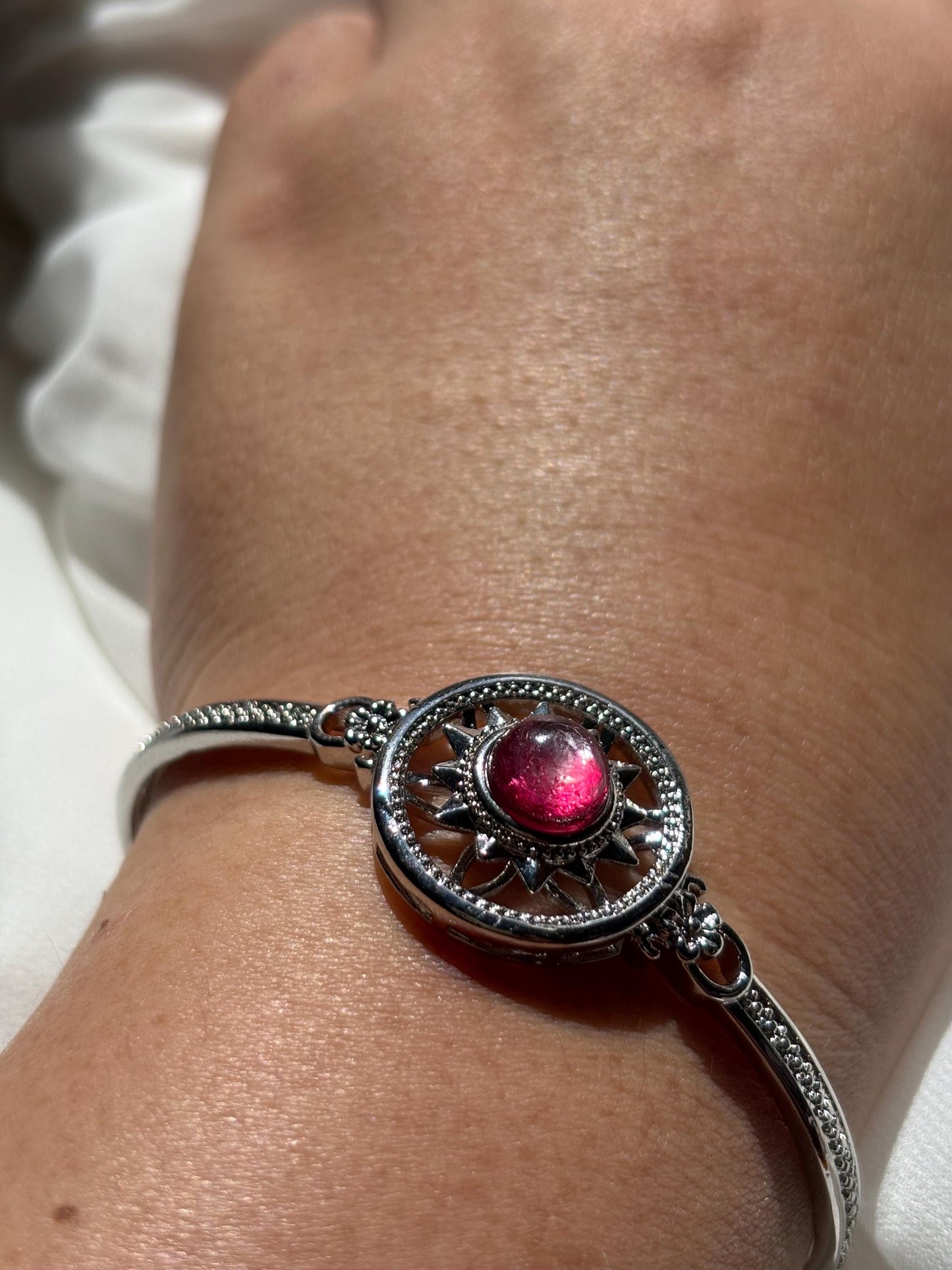 Celestial Harmony: Spinning Lepidolite Bracelet