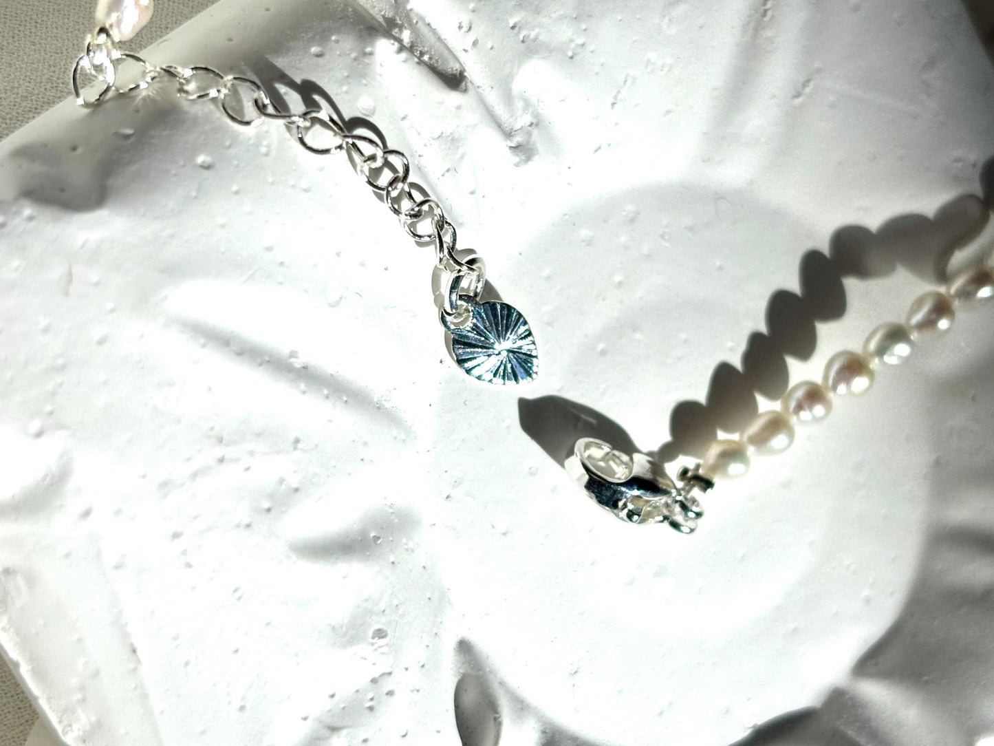 Ethereal Glow Convertible Pearl 925 Necklace with Removable Moonstone Pendant 925 Sterling Silver(AAA Luster)