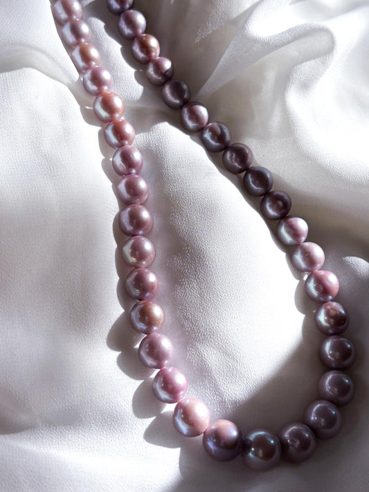 Lavender Dream – Matte Purple Edison Pearl Necklace