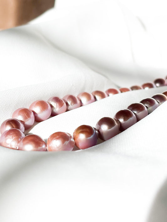 Cocoa Strawberry – Purple Sunset Edison Pearl Necklace