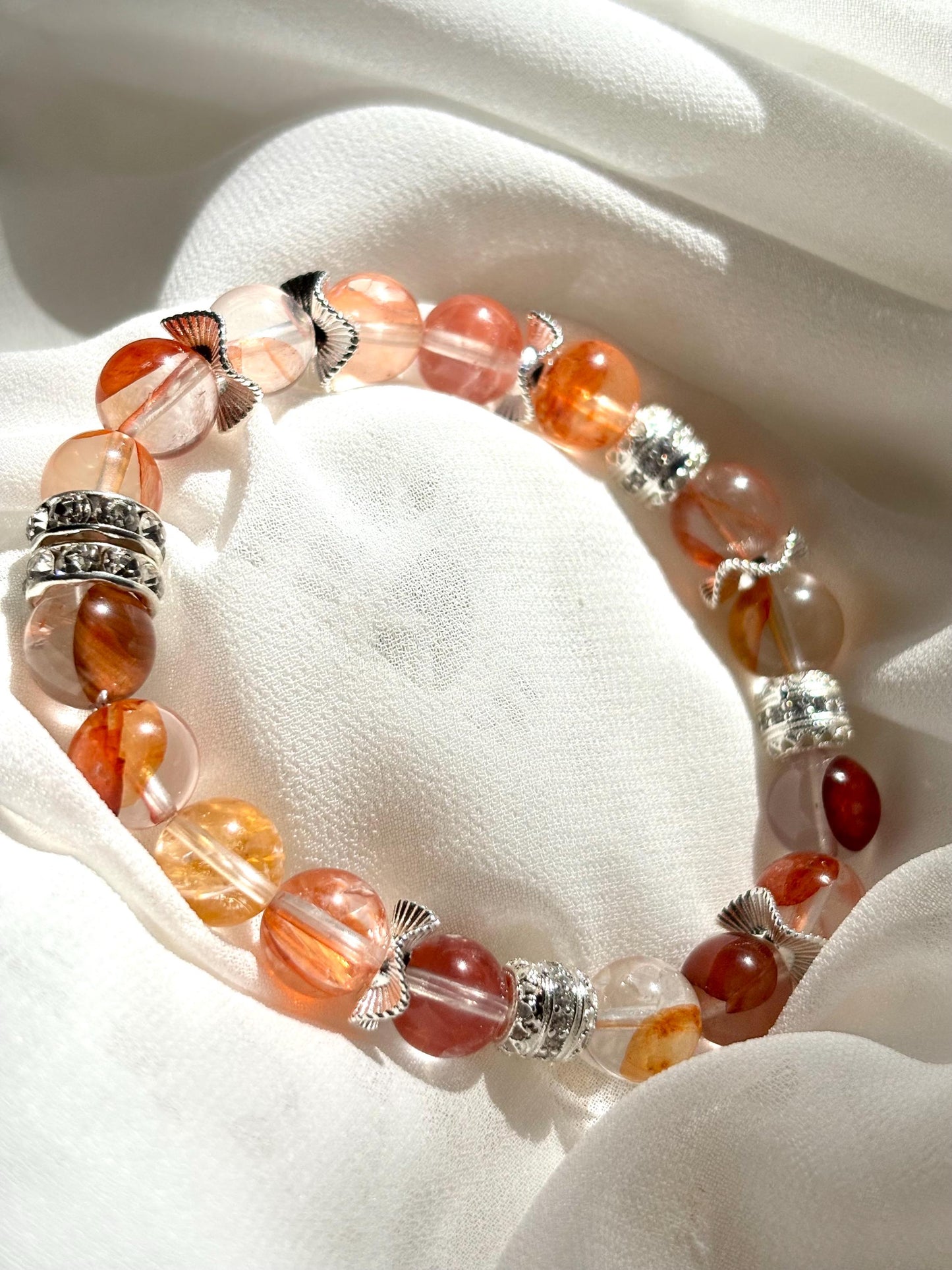 Koi Dance – Hematoid Quartz Beaded Bracelet