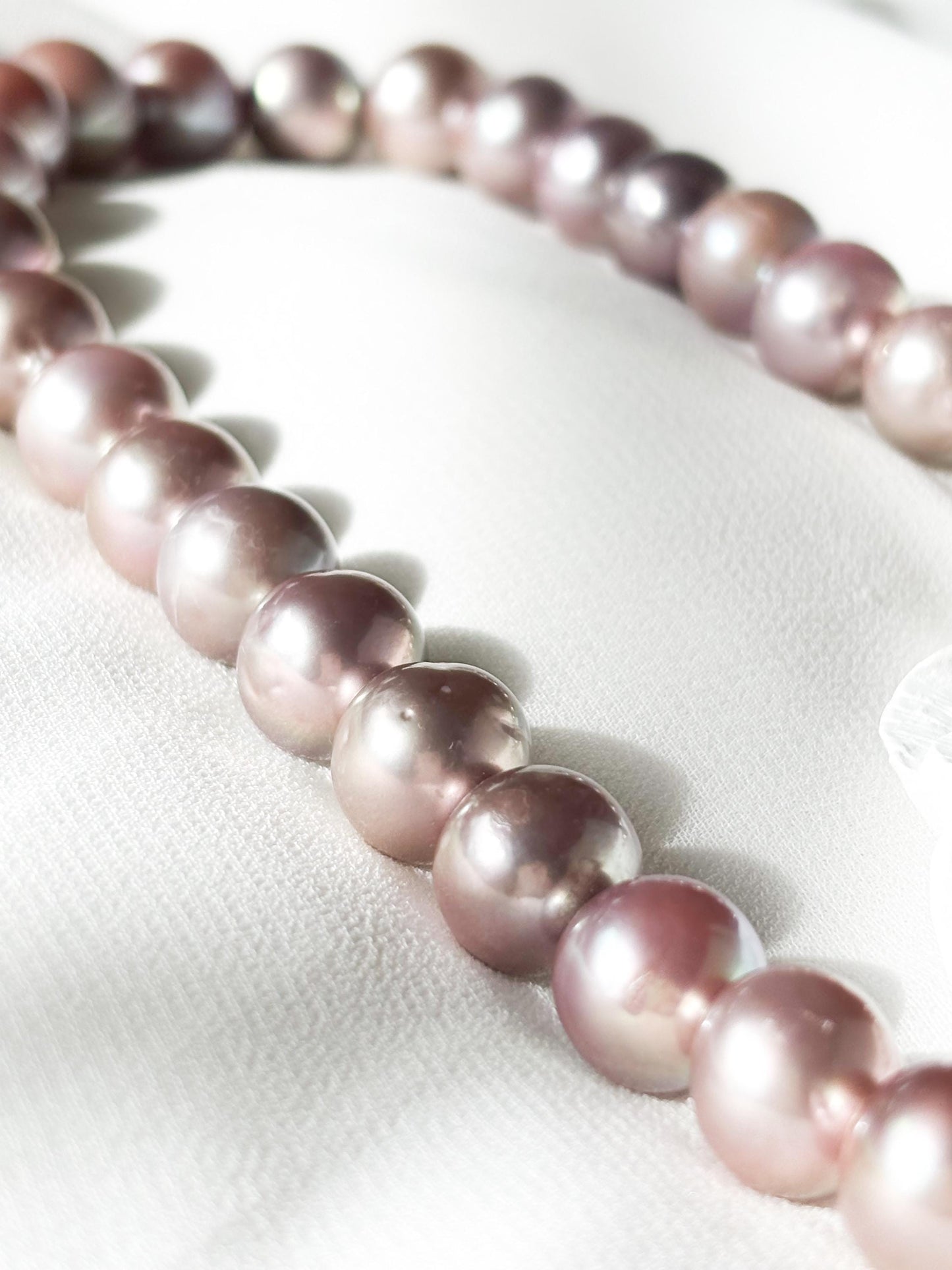 Moonlit Mist – Titanium Lavender Edison Pearl Necklace