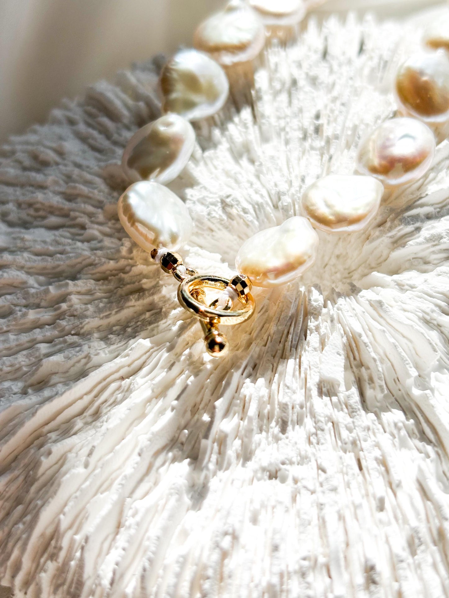 Cotton Cloud – Irregular Baroque Teardrop Freshwater Pearl Necklace