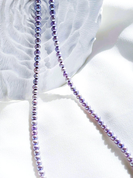 Wisteria Bloom – Indigo Haze Pearl Necklace