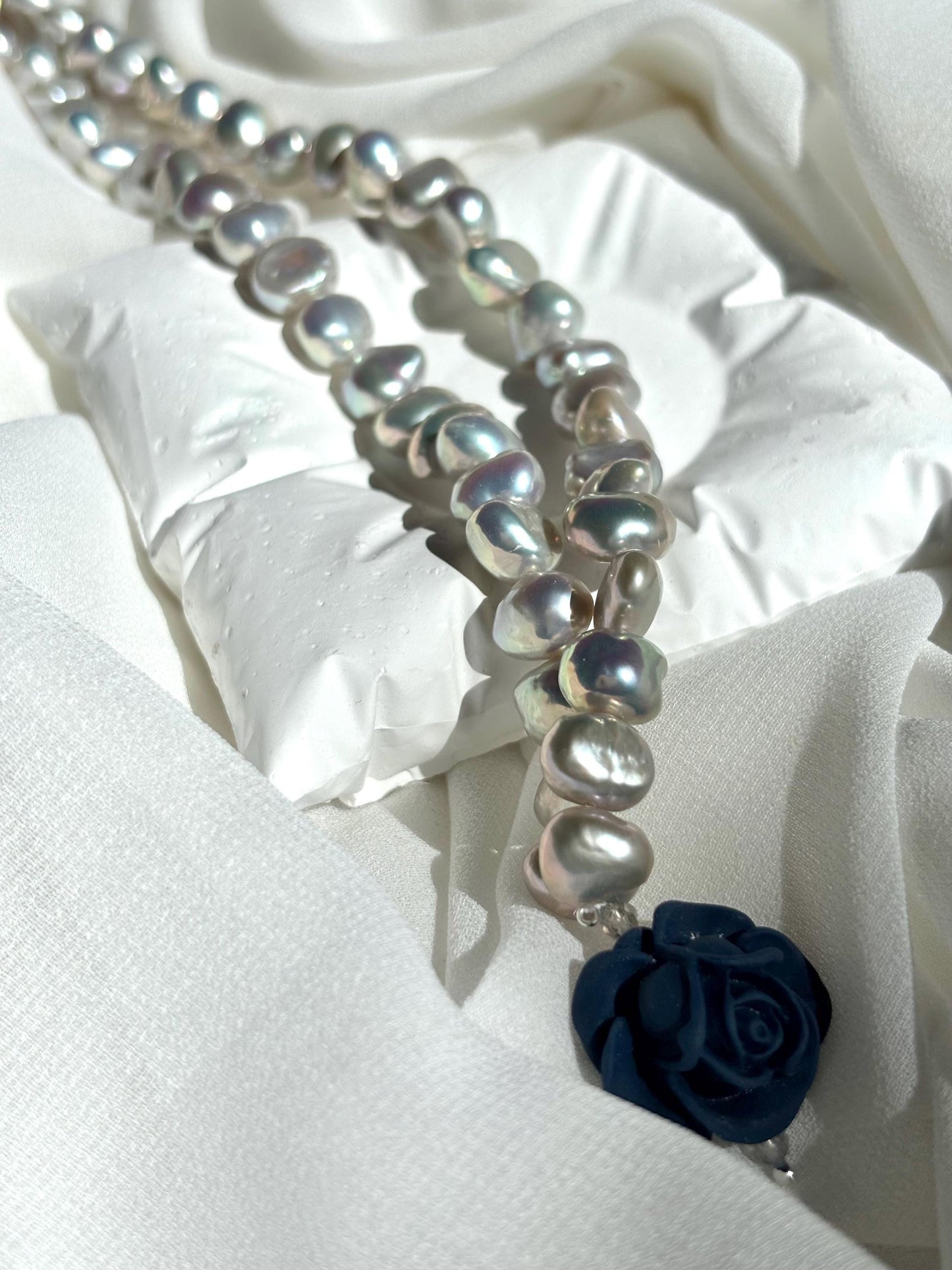 Midnight Serenade: The Sacred Aegean Necklace (AA+ Luster) 925 Sterling Silver