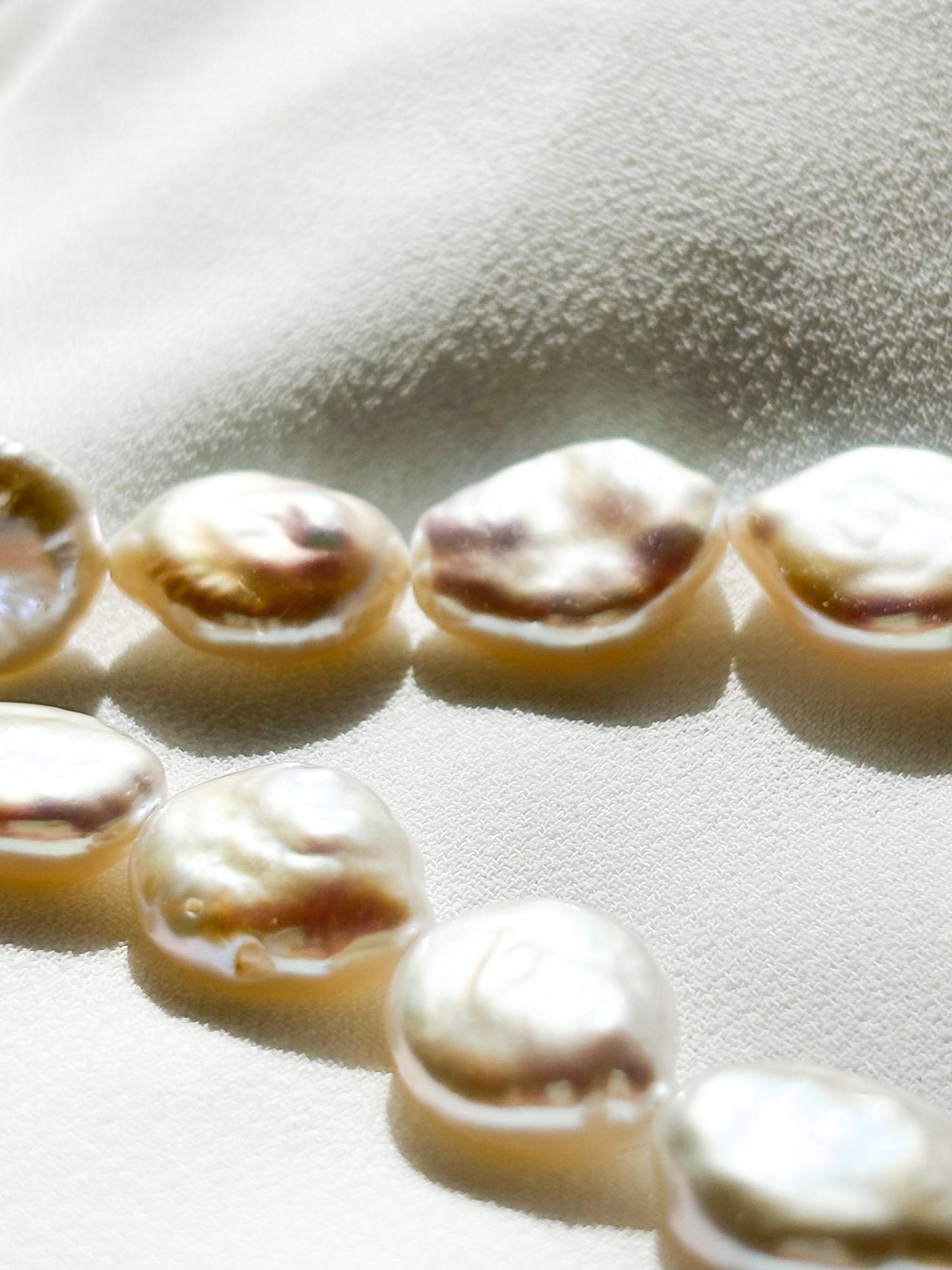 Cotton Cloud – Irregular Baroque Teardrop Freshwater Pearl Necklace