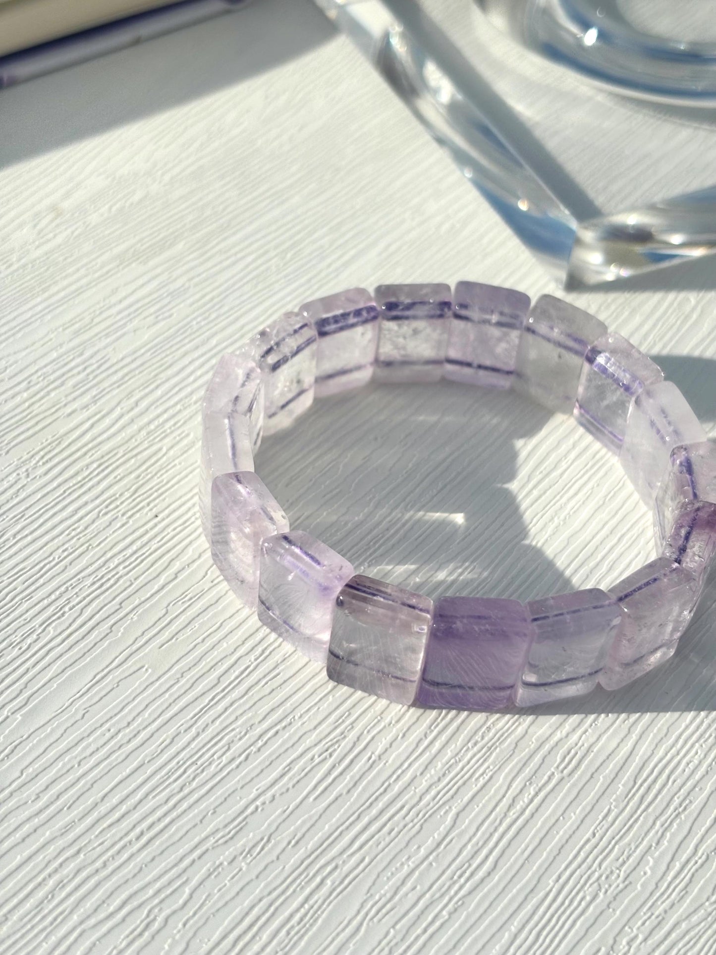 Lavender Horizon – Amethyst Rectangle Crystal Bangle