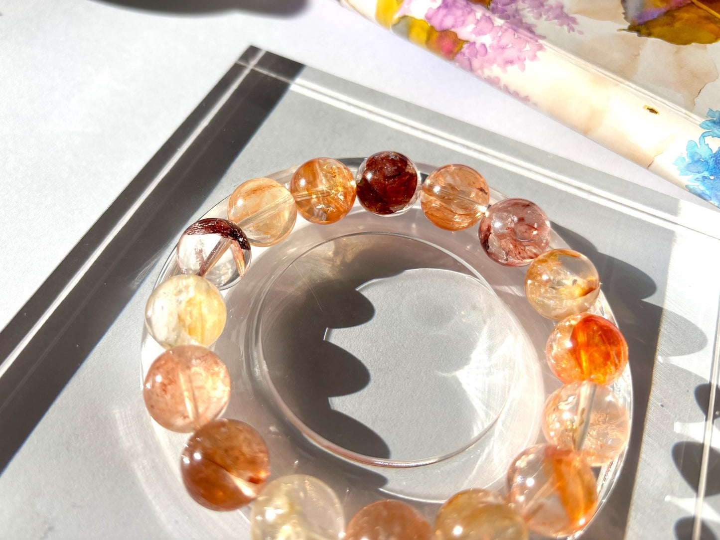 Fireleaf Pond – Hematoid Quartz Bracelet B