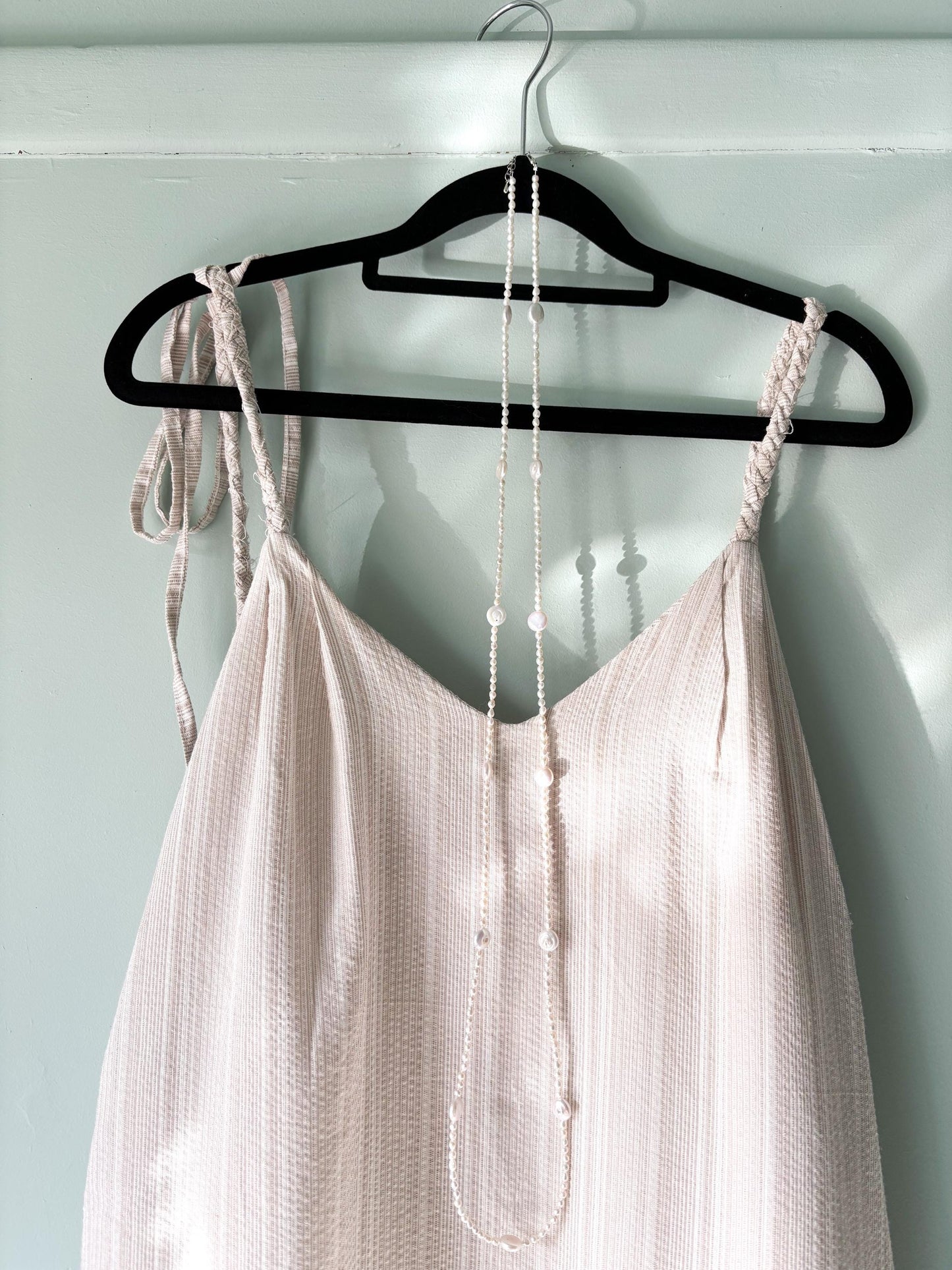 Moonveil – Layered Teardrop & Coin Pearl Necklace