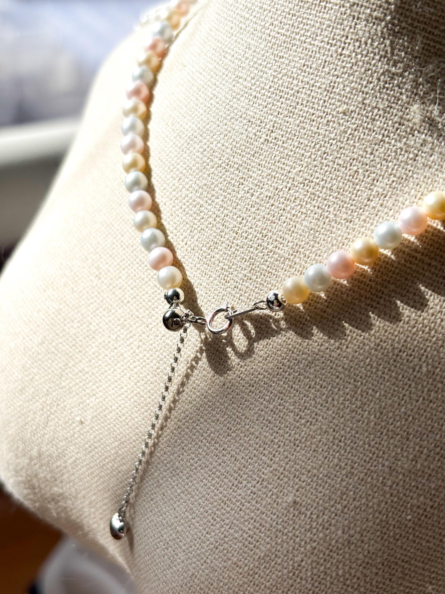 Macaron Bliss – Pastel Freshwater Pearl Y-Chain Necklace