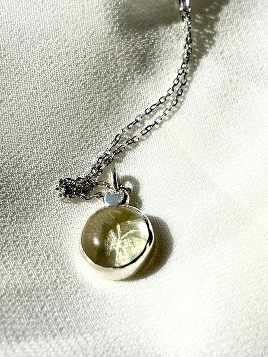 Golden Wings – Lemon Quartz Butterfly Engraved Pendant Necklace