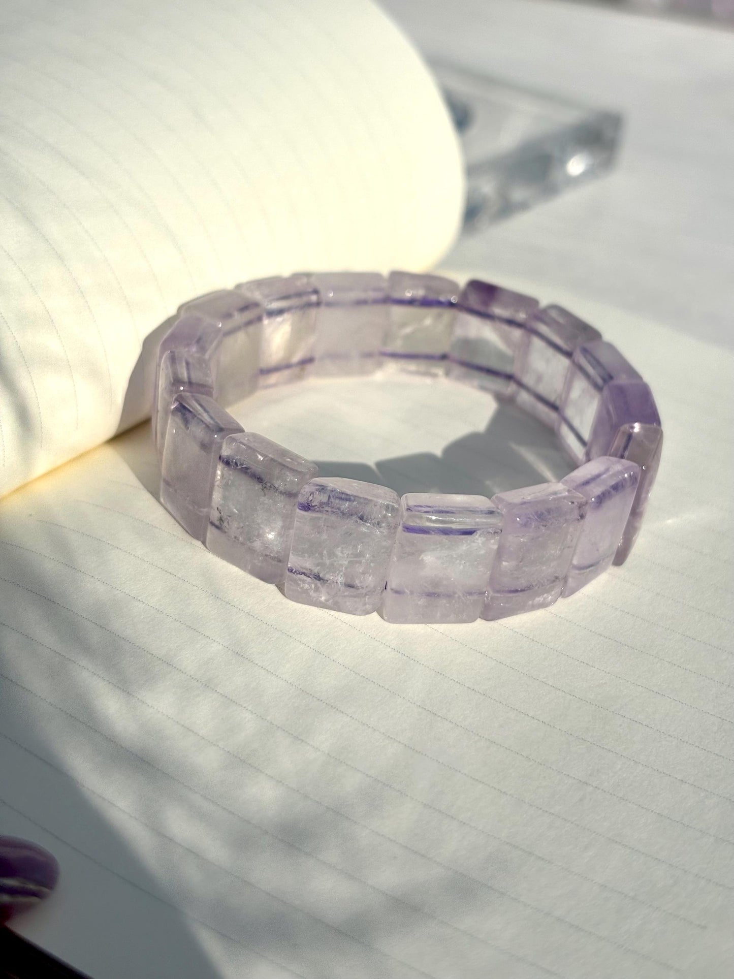 Lavender Horizon – Amethyst Rectangle Crystal Bangle