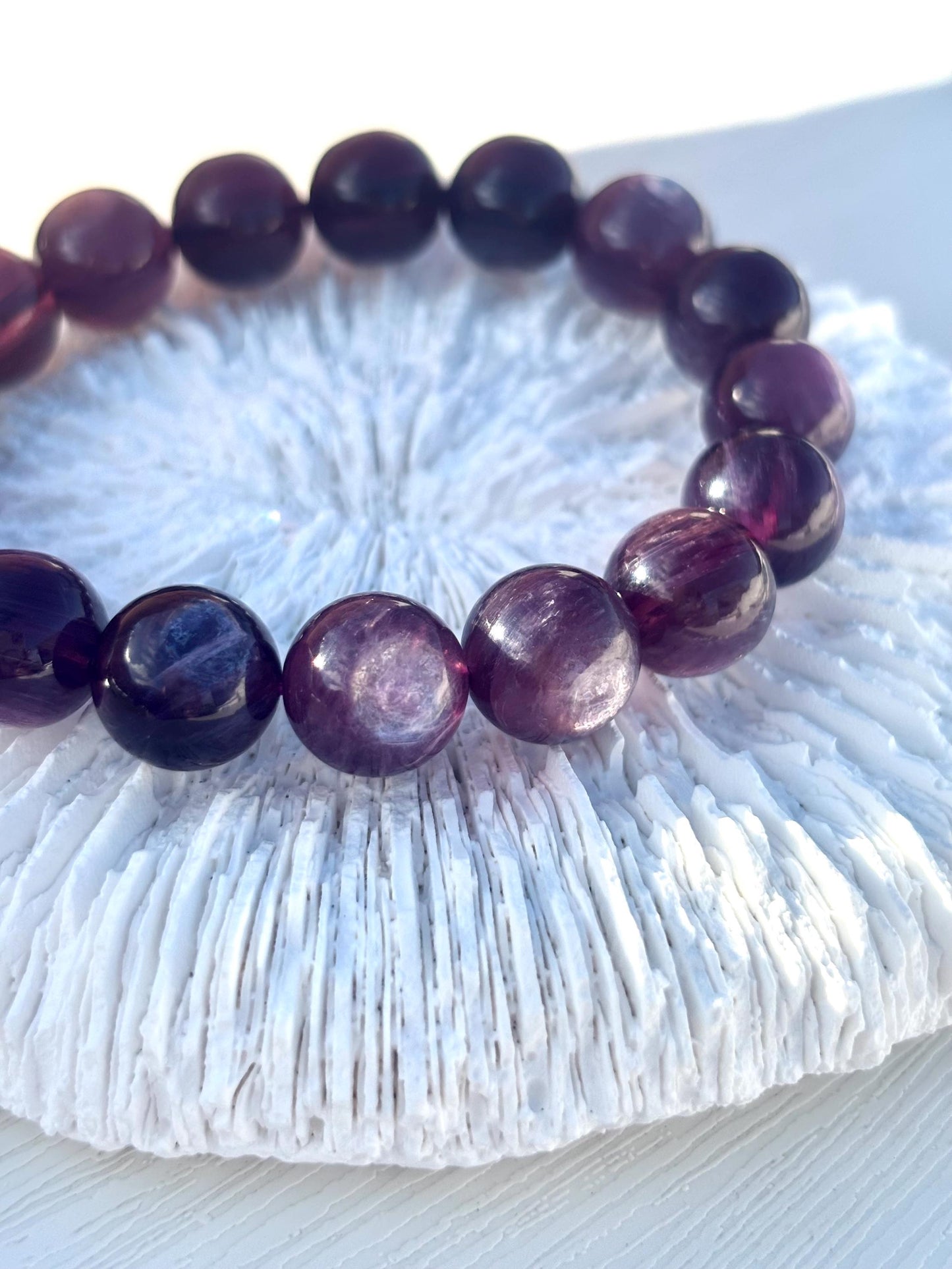 Moonhaze Whisper – Purple Chrome Mica Lepidolite Serenity Bracelet