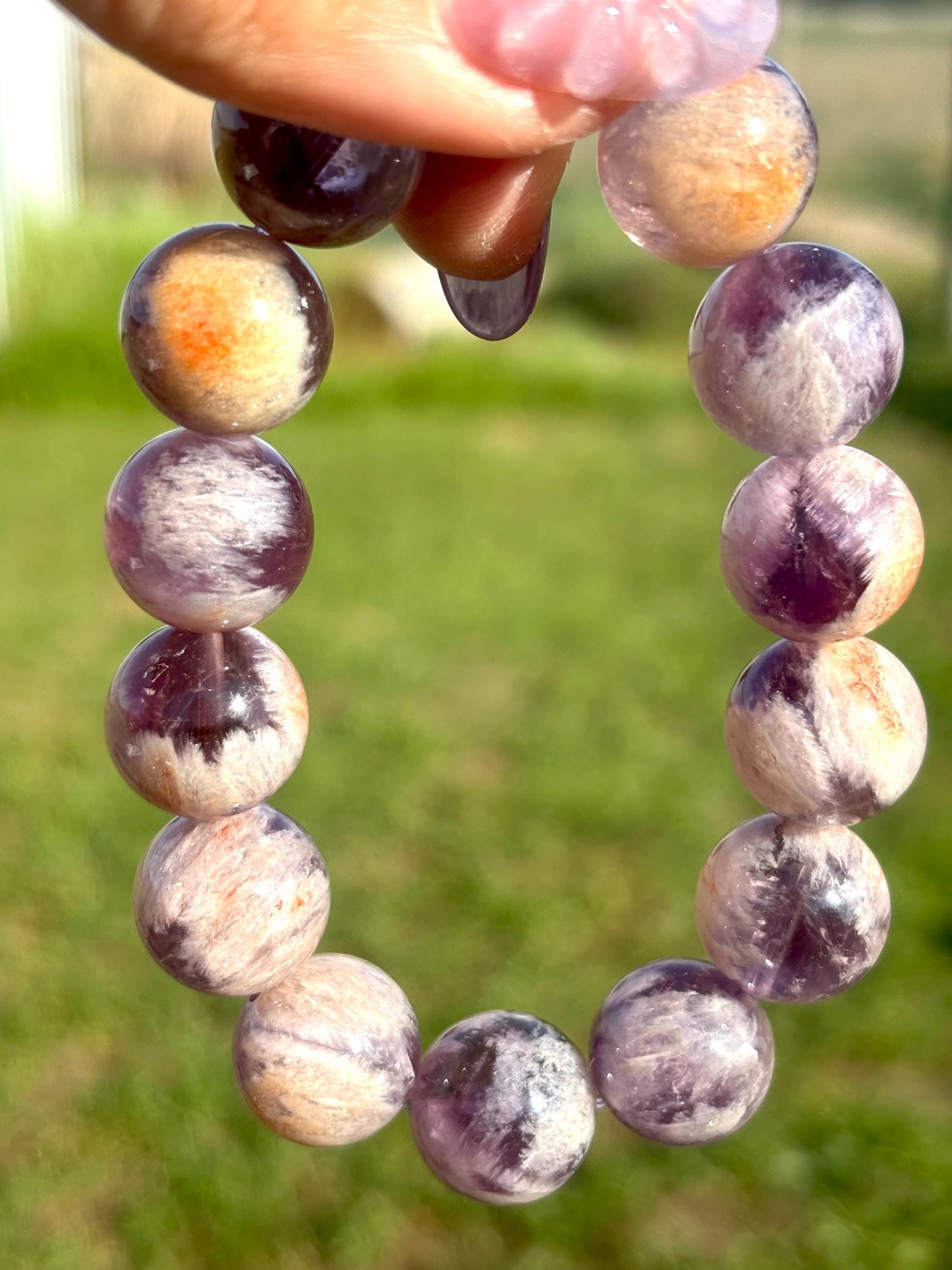 Spirit Veil – Purple Phantom Quartz Bracelet