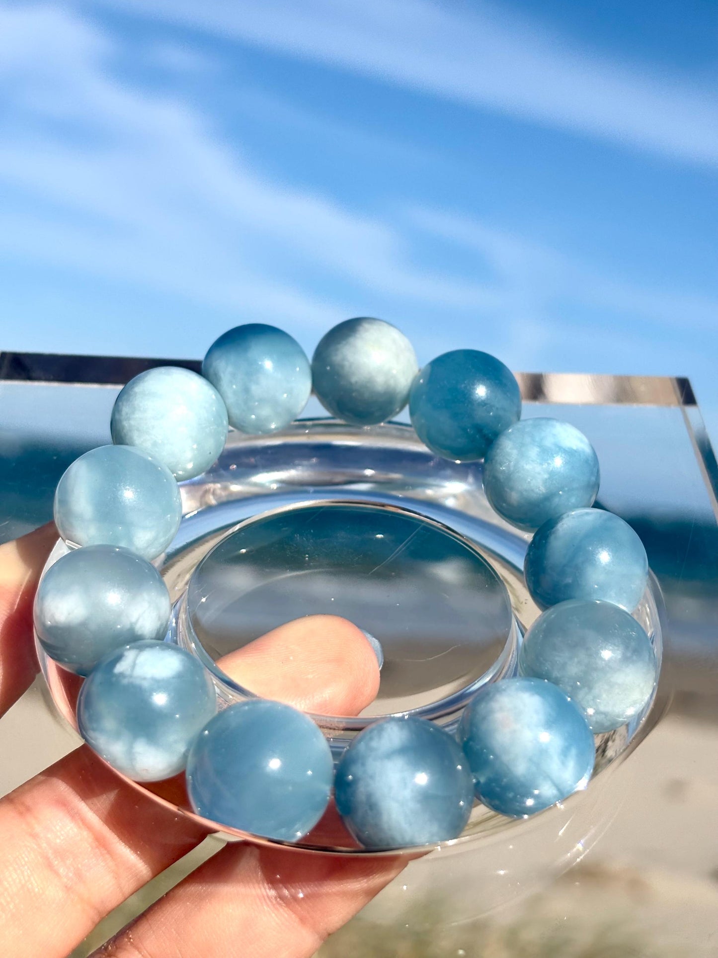 Sky Dreamer – Cloudlight Aquamarine Bracelet