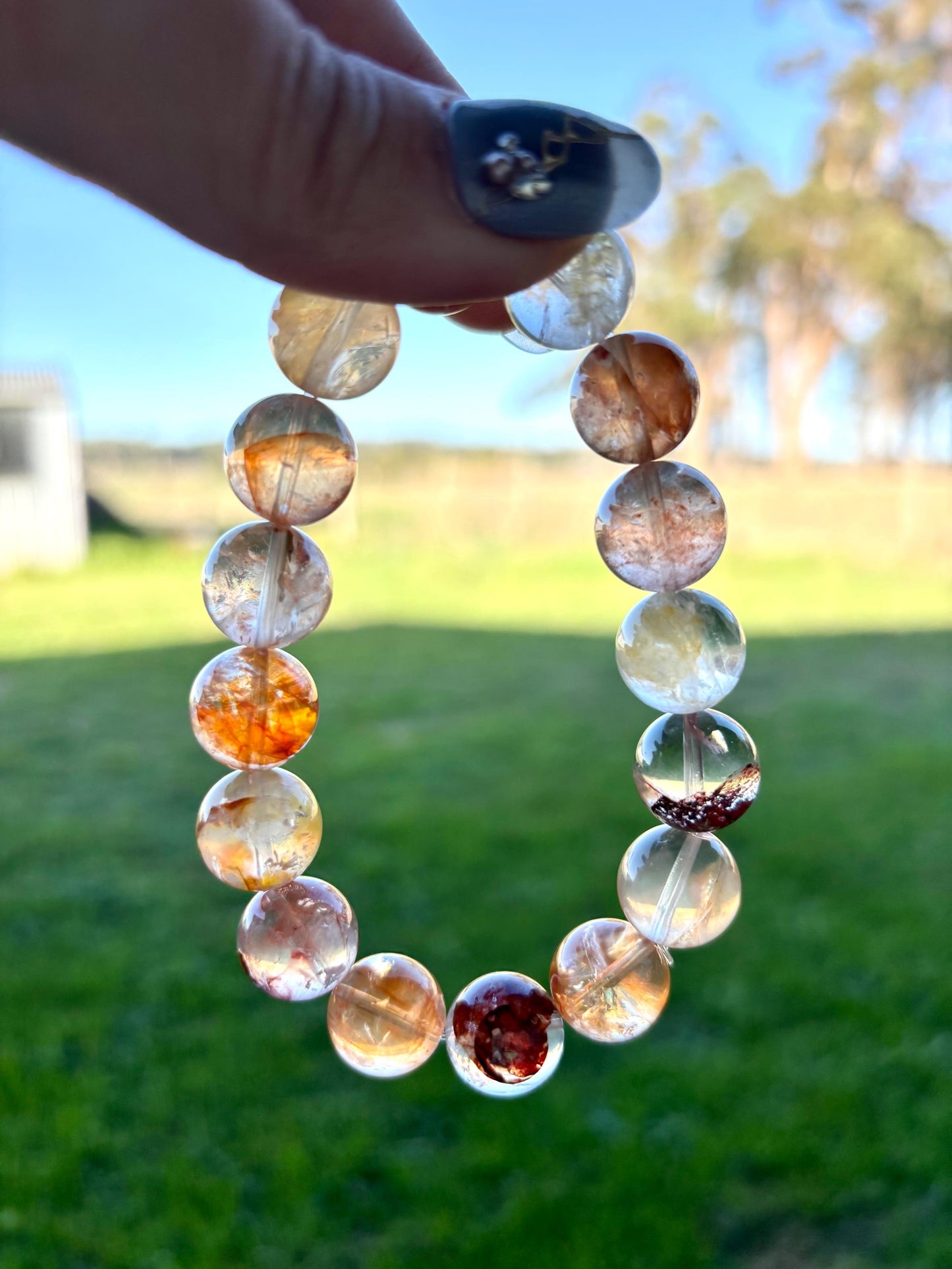 Fireleaf Pond – Hematoid Quartz Bracelet B