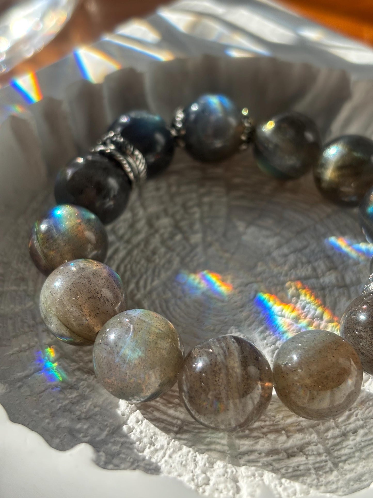Mystic Horizon – Labradorite Sphere Bracelet