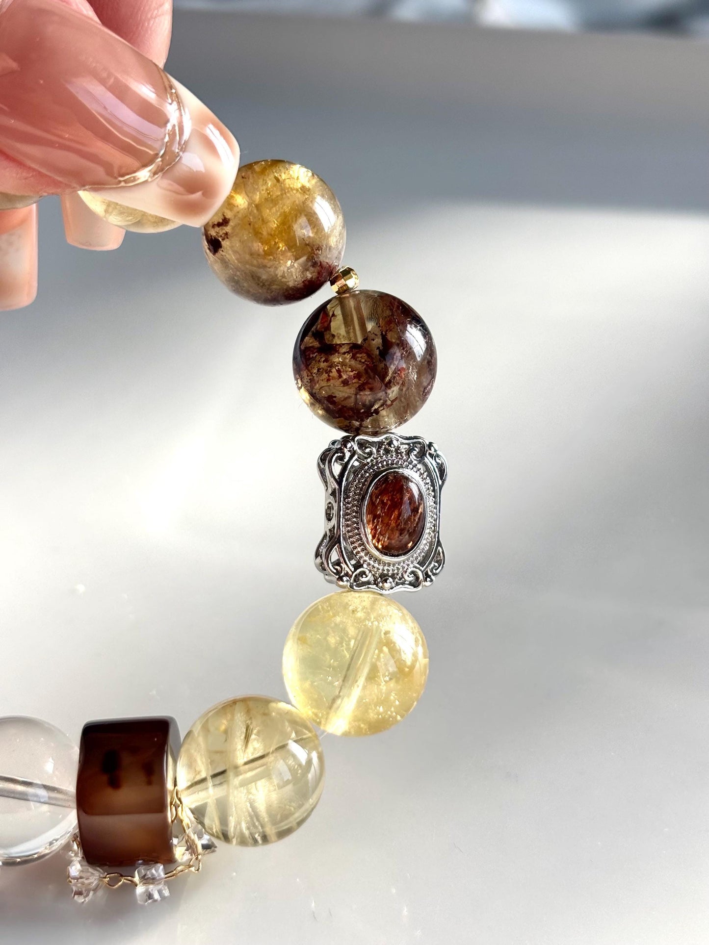 Sunlit Horizon – Mardin-Inspired Quartz & Agate Bracelet