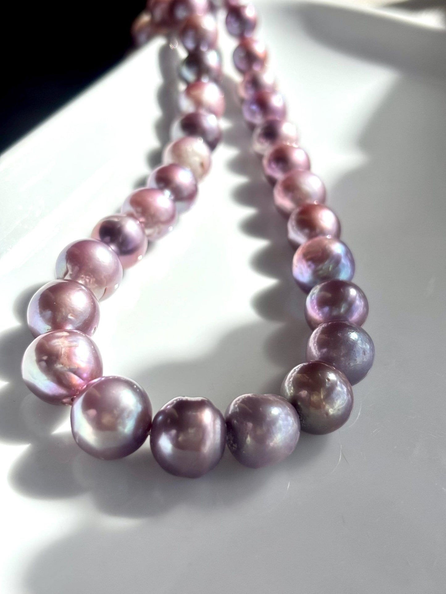 Lavender Tide – Purple Baroque Pearl Necklace