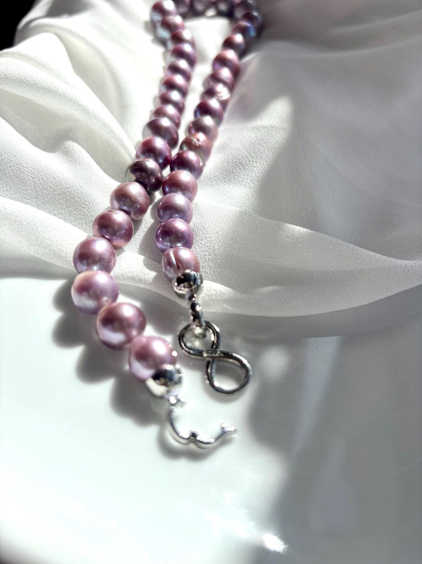 Lavender Tide – Purple Baroque Pearl Necklace