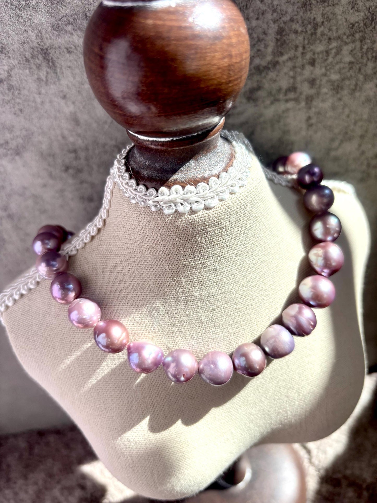 Lavender Tide – Purple Baroque Pearl Necklace