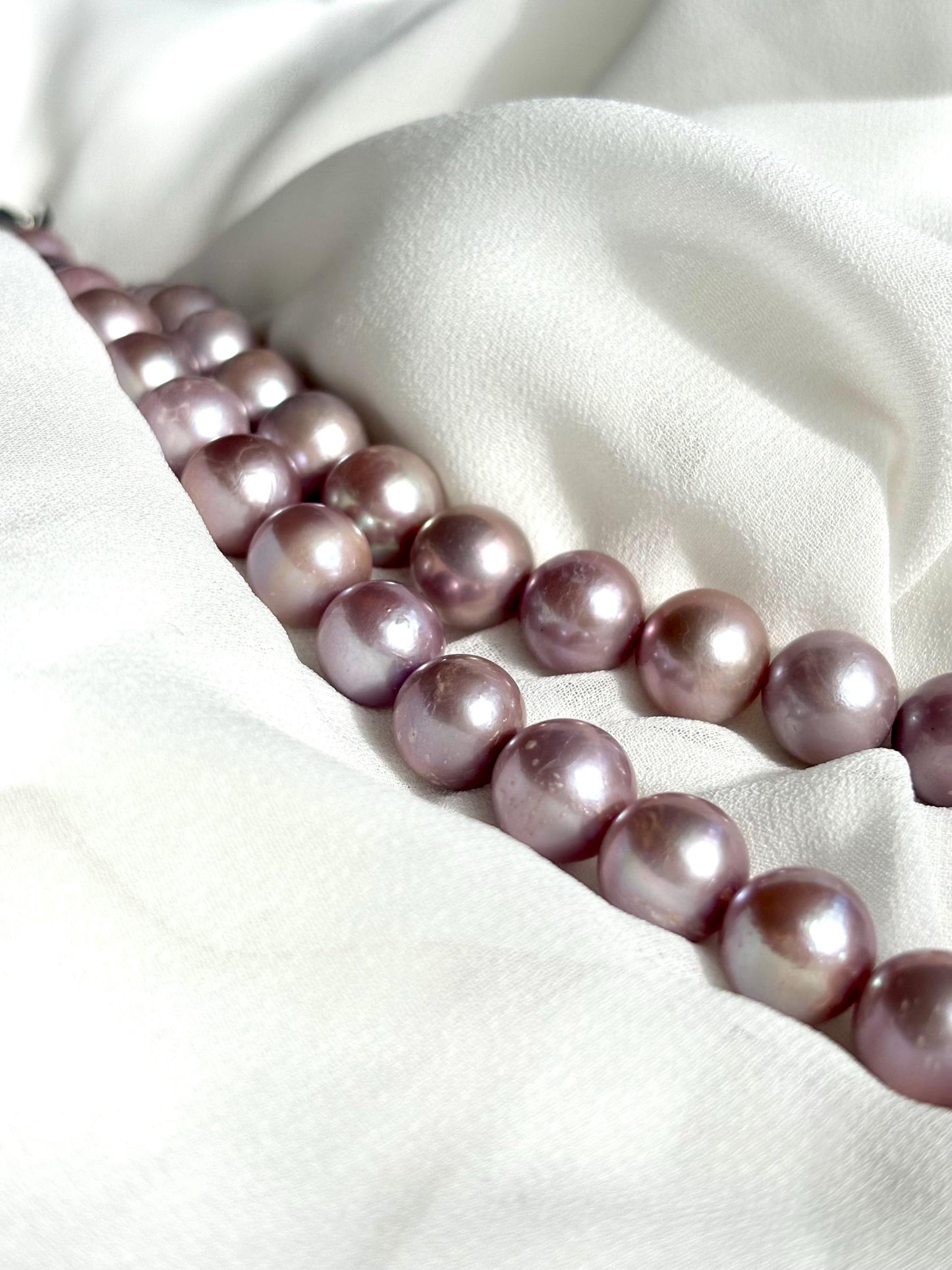 Moonlit Lavender Grove Baroque Pearl Necklace