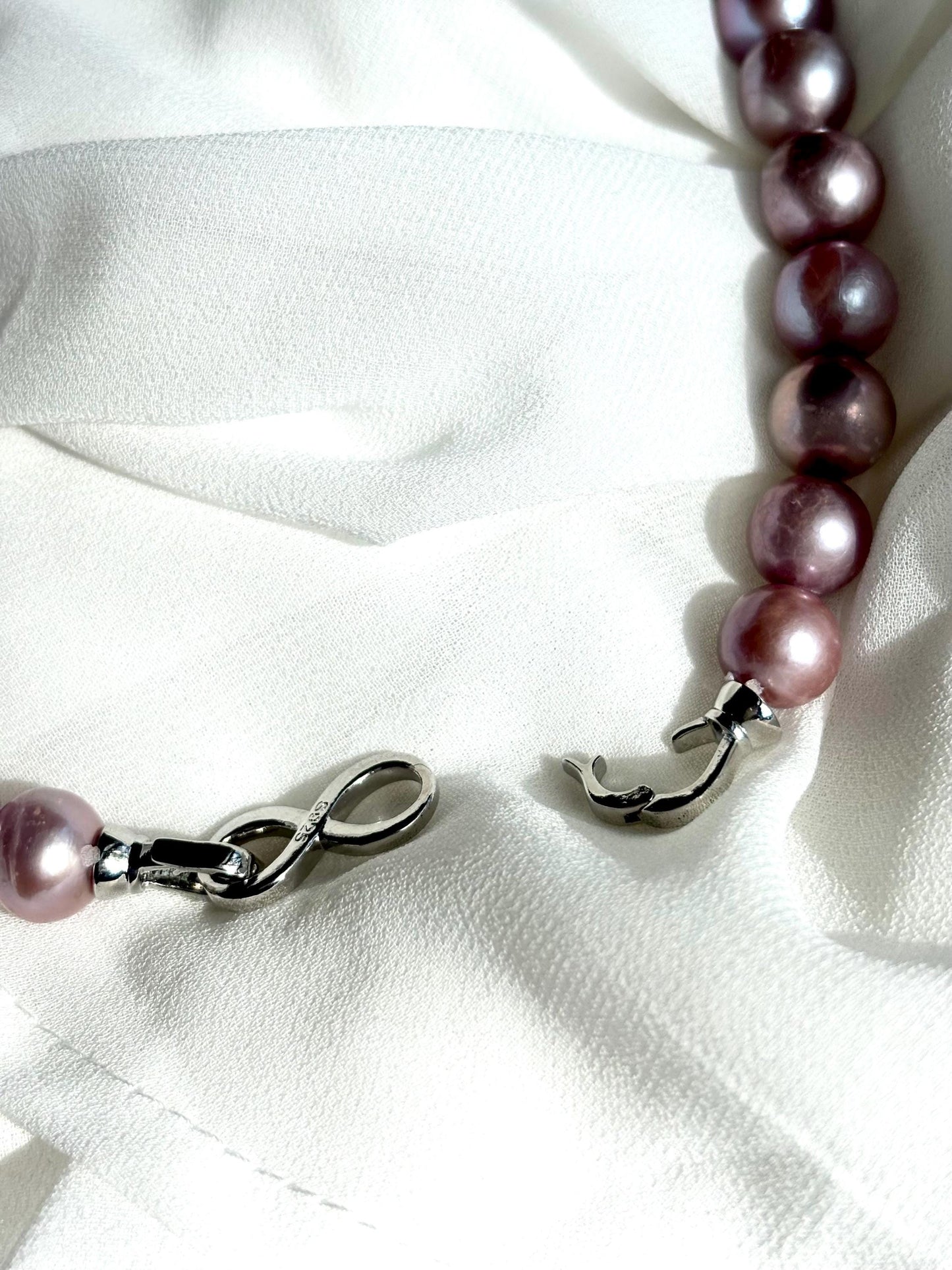 Moonlit Lavender Grove Baroque Pearl Necklace